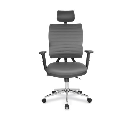 Jumbo Beyaz Gövde Deri Döşemeli Çalışma Koltuk